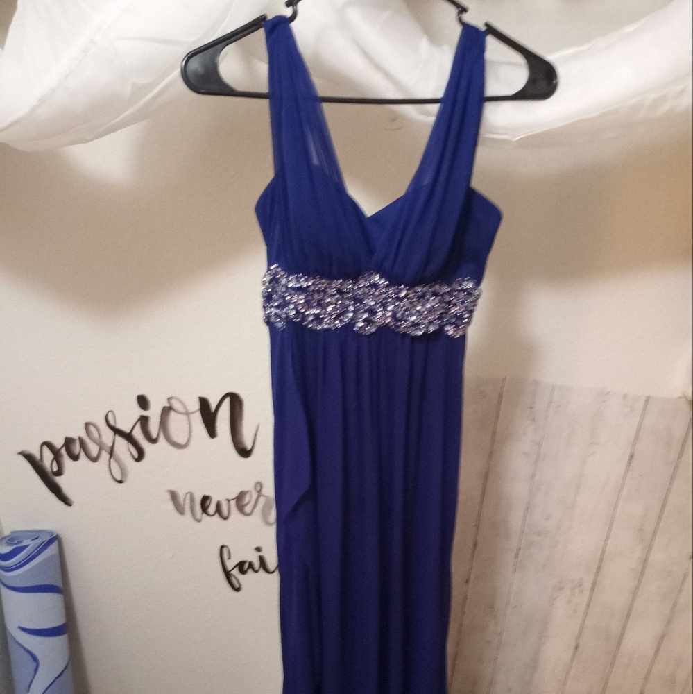 Cache Ball Gown Prom dress Long Blue  dress Priced to sell